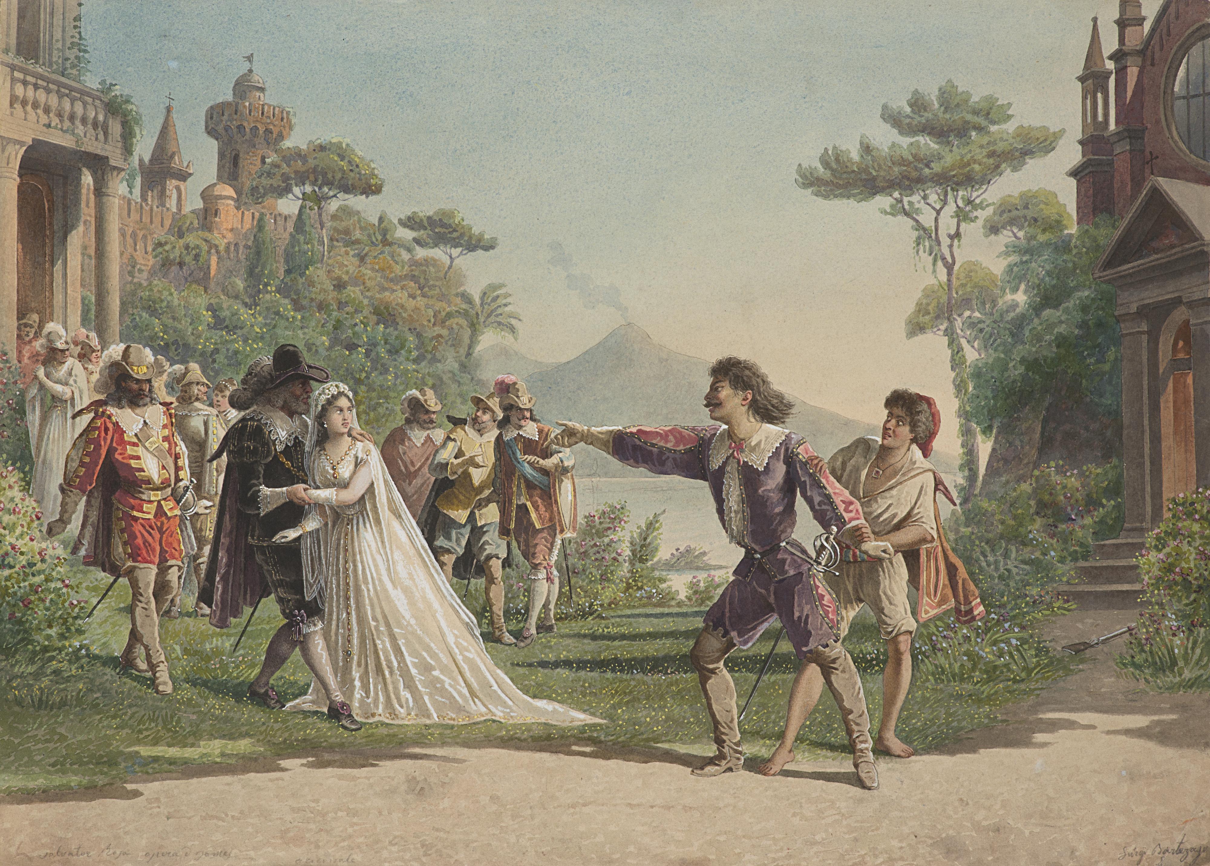 Luigi Bartezago - Salvator Rosa opera di Gomes. La morte di Masanello ultimo atto