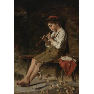 Luigi Bechi - Italian Boy Playing Clarinet