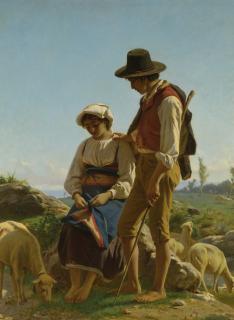Luigi Bechi - Tending Their Flock