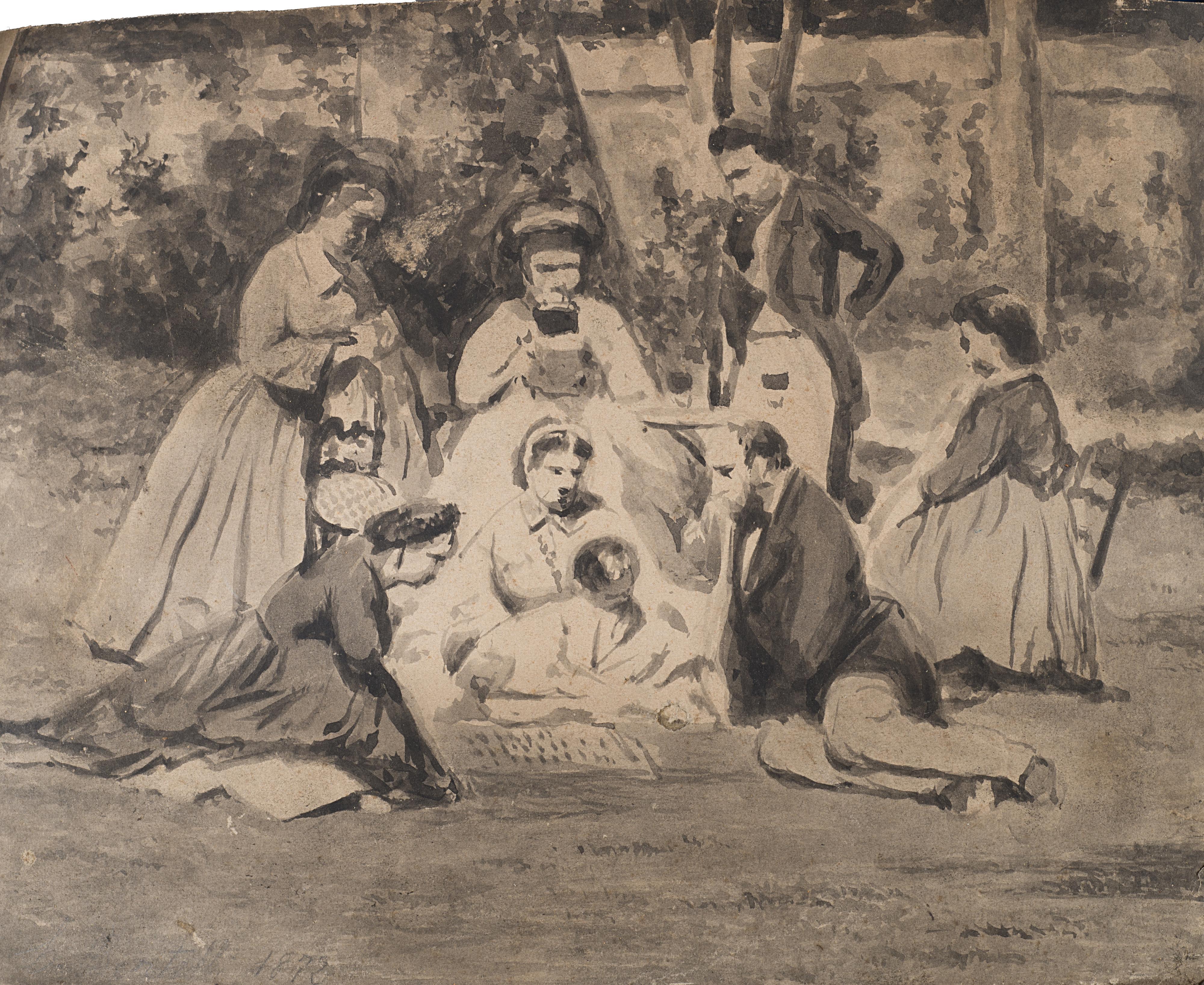 Luigi Bertelli - Nel giardino 1872