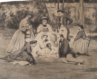 Luigi Bertelli - Nel giardino 1872