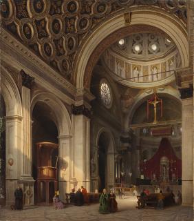 Luigi Bisi - Interno della chiesa di Santa Maria presso San Celso a Milano