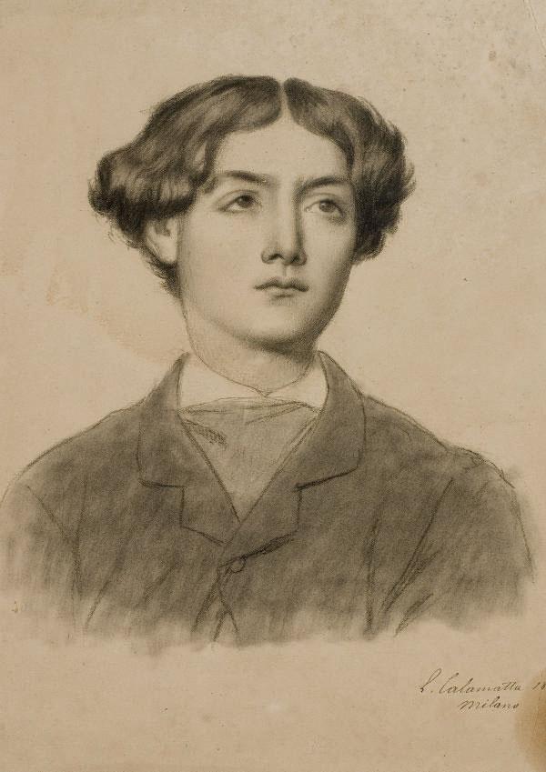 Luigi Calamatta - Portrait d\'un jeune homme en buste