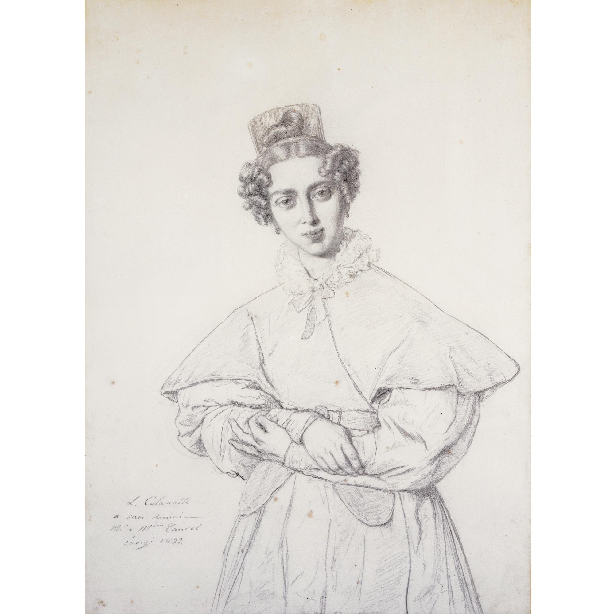 Luigi Calamatta - Portrait Of Henriette Taurel, Née Thévenin