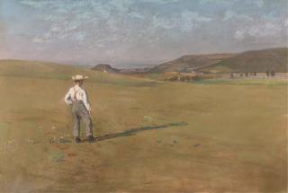 Luigi Chialiva - A farmer surveying his pasture