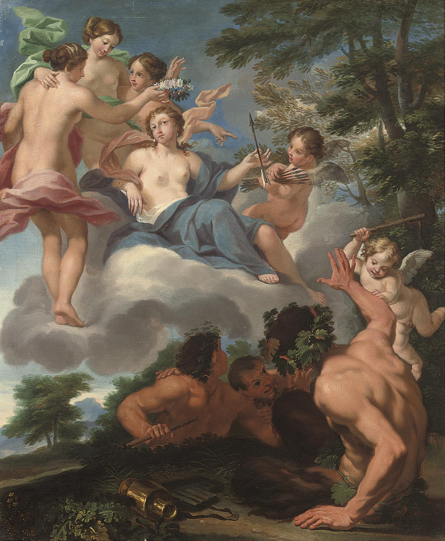 Luigi Garzi - An allegory of Love conquering Lust