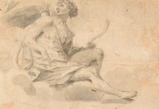 Luigi Garzi - Apollo mit Lyra, Pfeilköcher und Bogen.