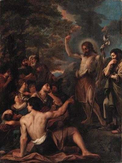 Luigi Garzi - Saint John the Baptist preaching to the multitude