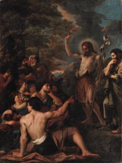 Luigi Garzi - Saint John the Baptist preaching to the multitude