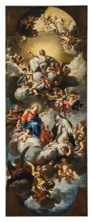 Luigi Garzi - The Virgin Presenting Saint Catherine Of Siena To Christ In Glory