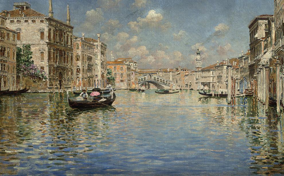 Luigi Lanza - A gondola ride before the Rialto Bridge, Venice