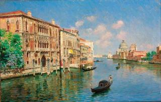 Luigi Lanza - The Grand Canal with Santa Maria della Salute and the Customs House beyond