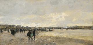 Luigi Loir - French les Bords De La Seine Près Du Pont De Bercy
