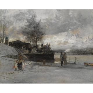 Luigi Loir - French Quai Au Bord De La Seine, Paris