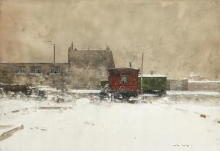 Luigi Loir - Roulottes sous la Neige