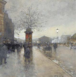 Luigi Loir - Scéne de rue, Paris