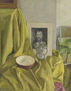 Luigi Lucioni - Still Life With Green Drapery