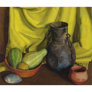 Luigi Lucioni - Still Life With Yellow Cloth