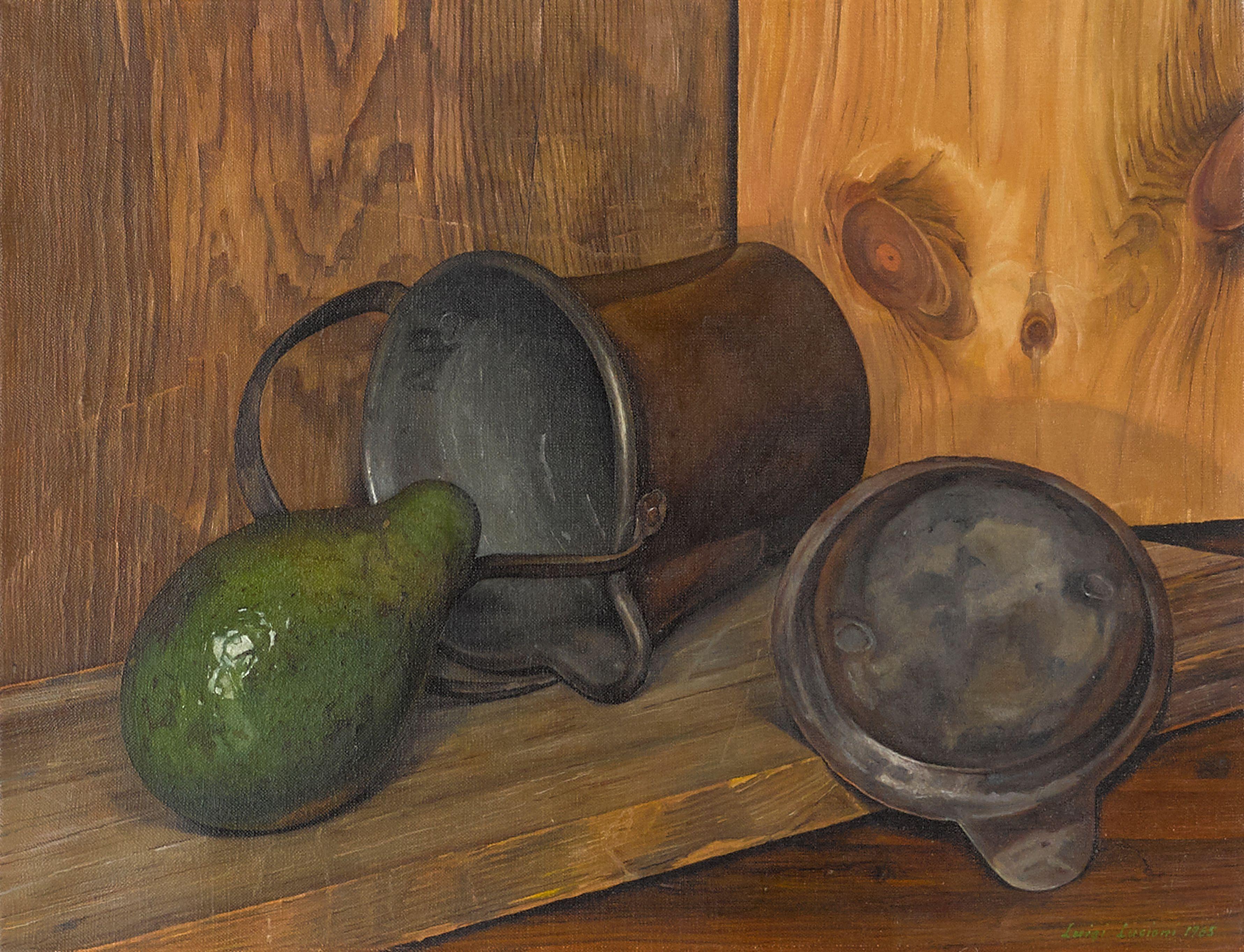 Luigi Lucioni - The Alligator Pear 13 1/4 x 17 1/4 in. (33.7 x 43.8 cm.)