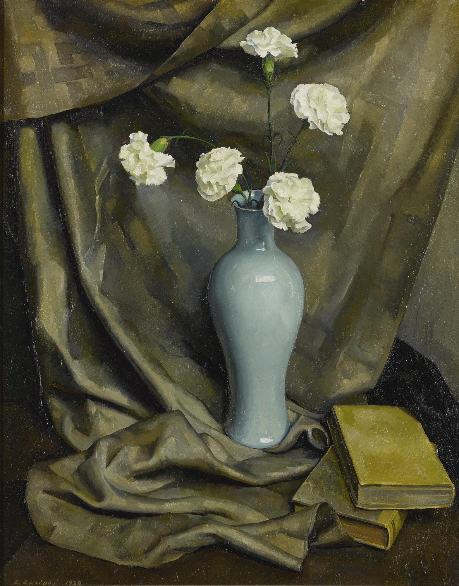 Luigi Lucioni - Vase Of Carnations
