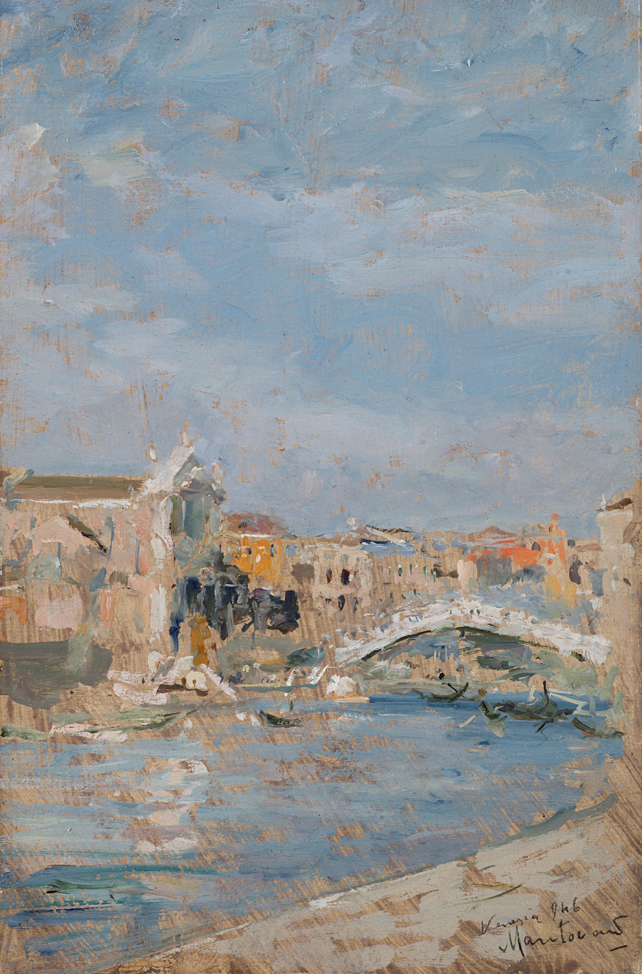 Luigi Mantovani - Canale Grande alla stazione