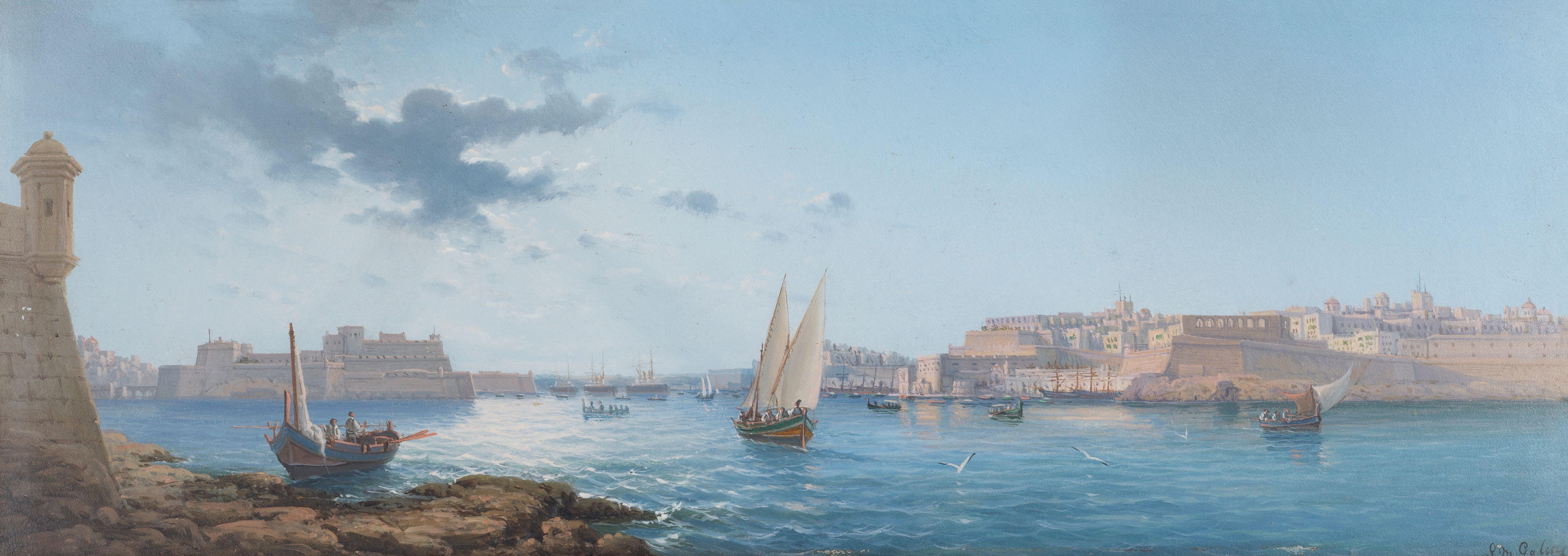 Luigi Maria Galea - Shipping in Valletta Harbour, Malta