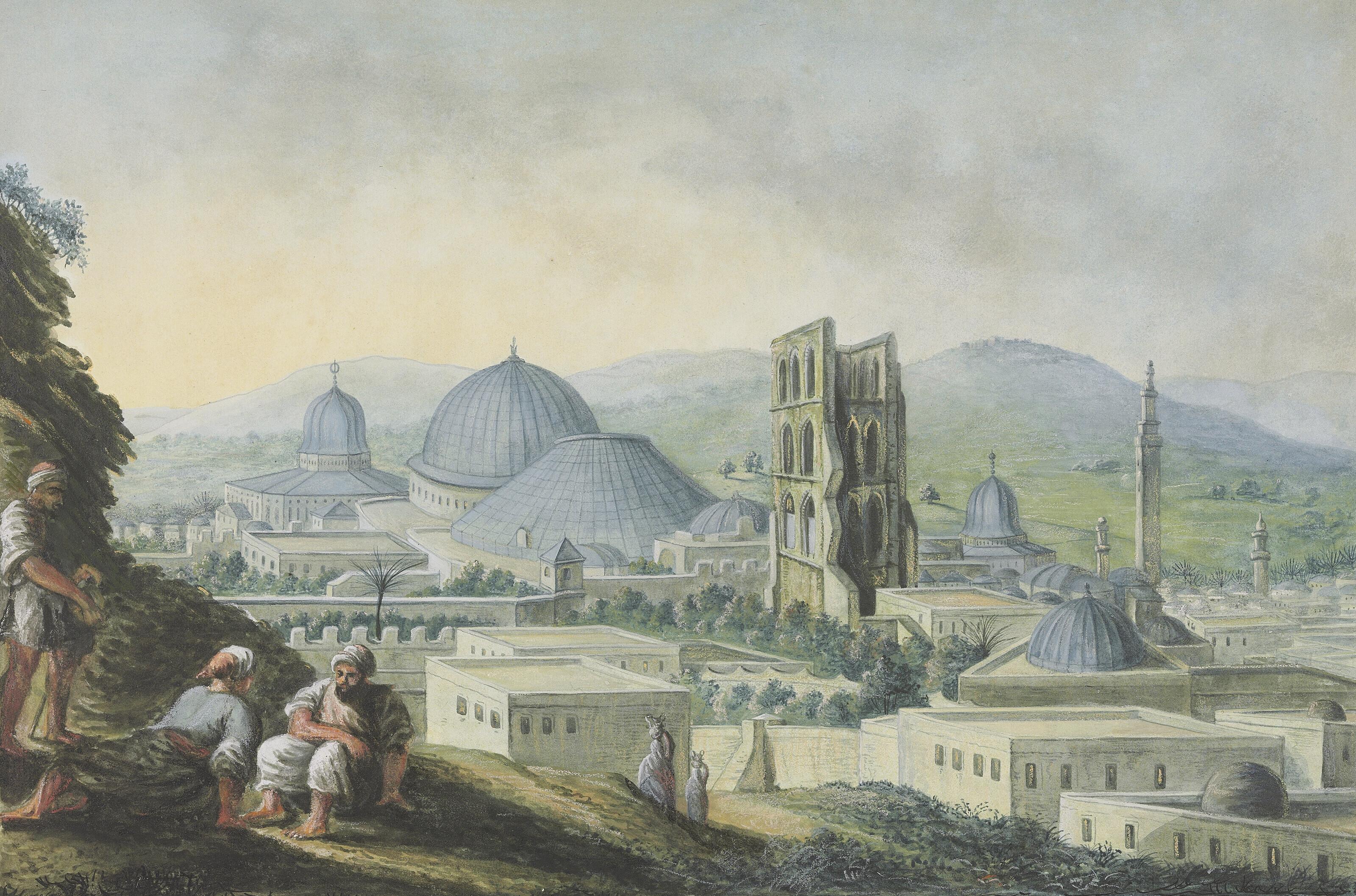 Luigi Mayer - Jerusalem with the church and bell tower of the sepulchre