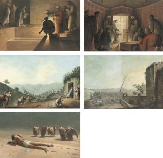 Luigi Mayer - Sarcofago cavato dal sepolcro dei re de giuda oggi ad uso di fonte fouri le mura di Gerusalemme.