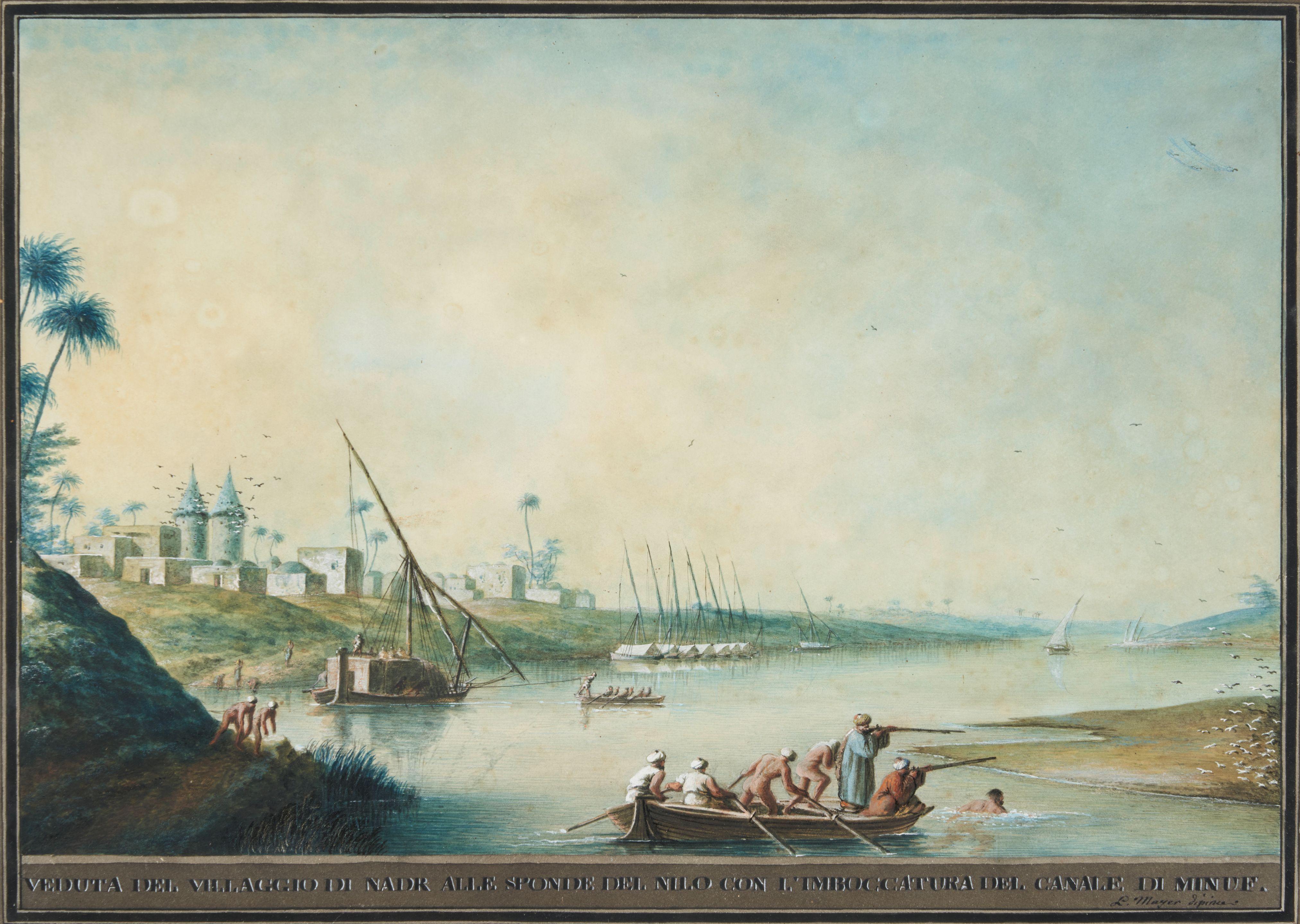 Luigi Mayer - Two Views along the Nile: