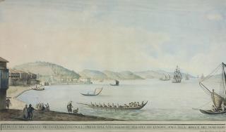 Luigi Mayer - View of the canal of Constantinople, from the village of Terapia up to the mouth of the Black Sea