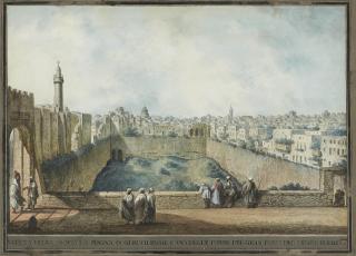 Luigi Mayer - View of the Pool of Bethesda and one of the gates of the Temple of Solomon in Jerusalem