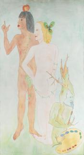 Luigi Ontani - Le 3 Graziesigned On The Back; Watercolour On Paper. Executed In 1980