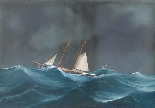 Luigi Roberto - A schooner of the Royal Thames Yacht Club:  At sea; and Riding out the gale