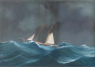 Luigi Roberto - A schooner of the Royal Thames Yacht Club:  At sea; and Riding out the gale