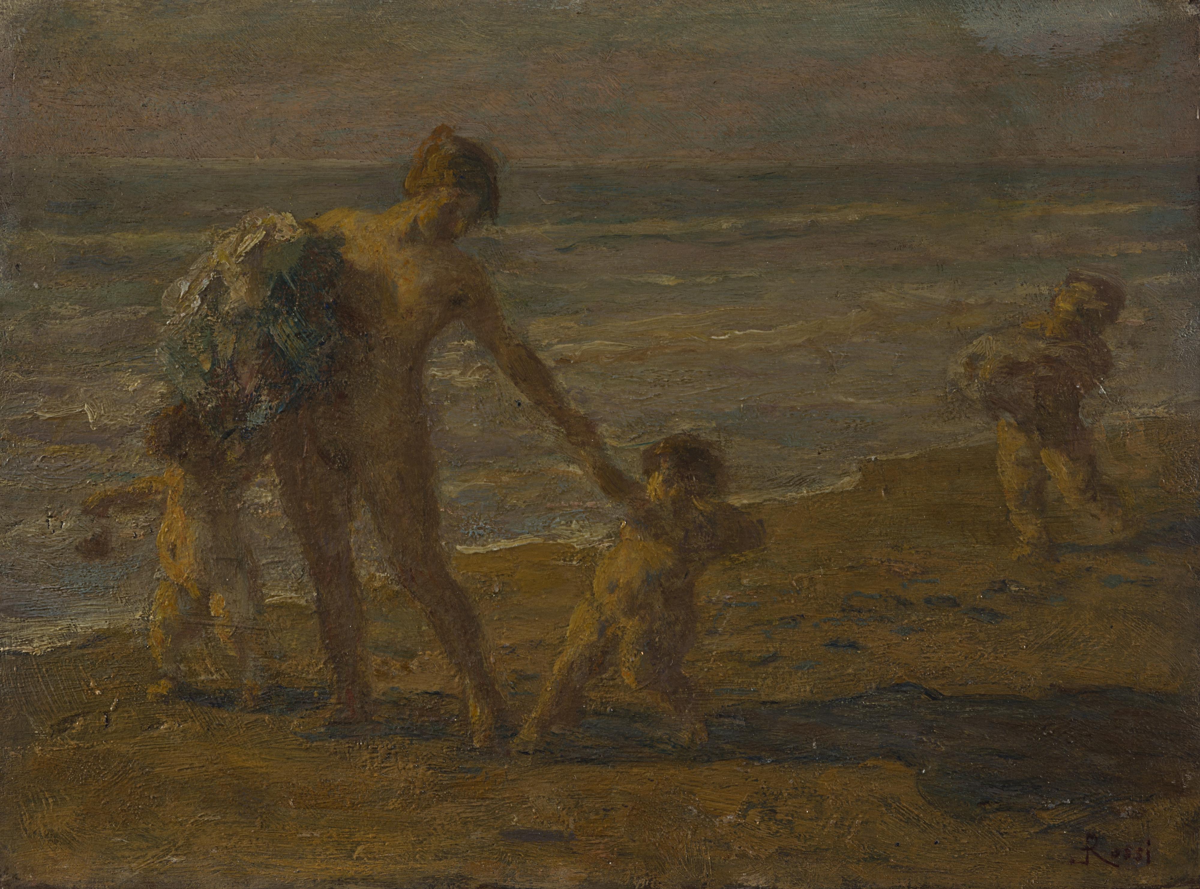 Luigi Rossi - Marina con figure