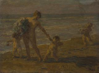 Luigi Rossi - Marina con figure