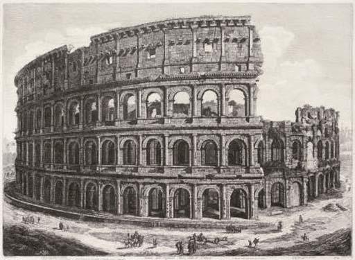 Luigi Rossini - Veduta dell\' Anfiteatro Flavio detto il Colosseo, from Antichita Romane