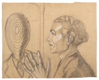 Luigi Russolo - Specchio della verità (recto); Studio degli alberi (verso)