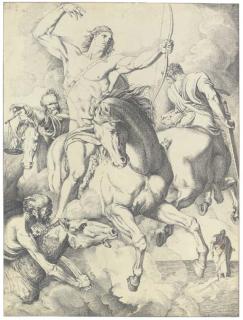 Luigi Sabatelli - Vidi, quod aperuisset agnus...: The Four Horsemen of the Apocalypse, Saint John the Evangelist seen beyond (Revelation 6: 1-8)