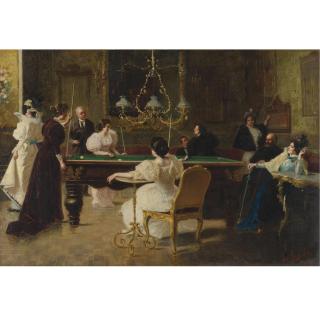 Luigi Sorio - Italian The Billiards Players