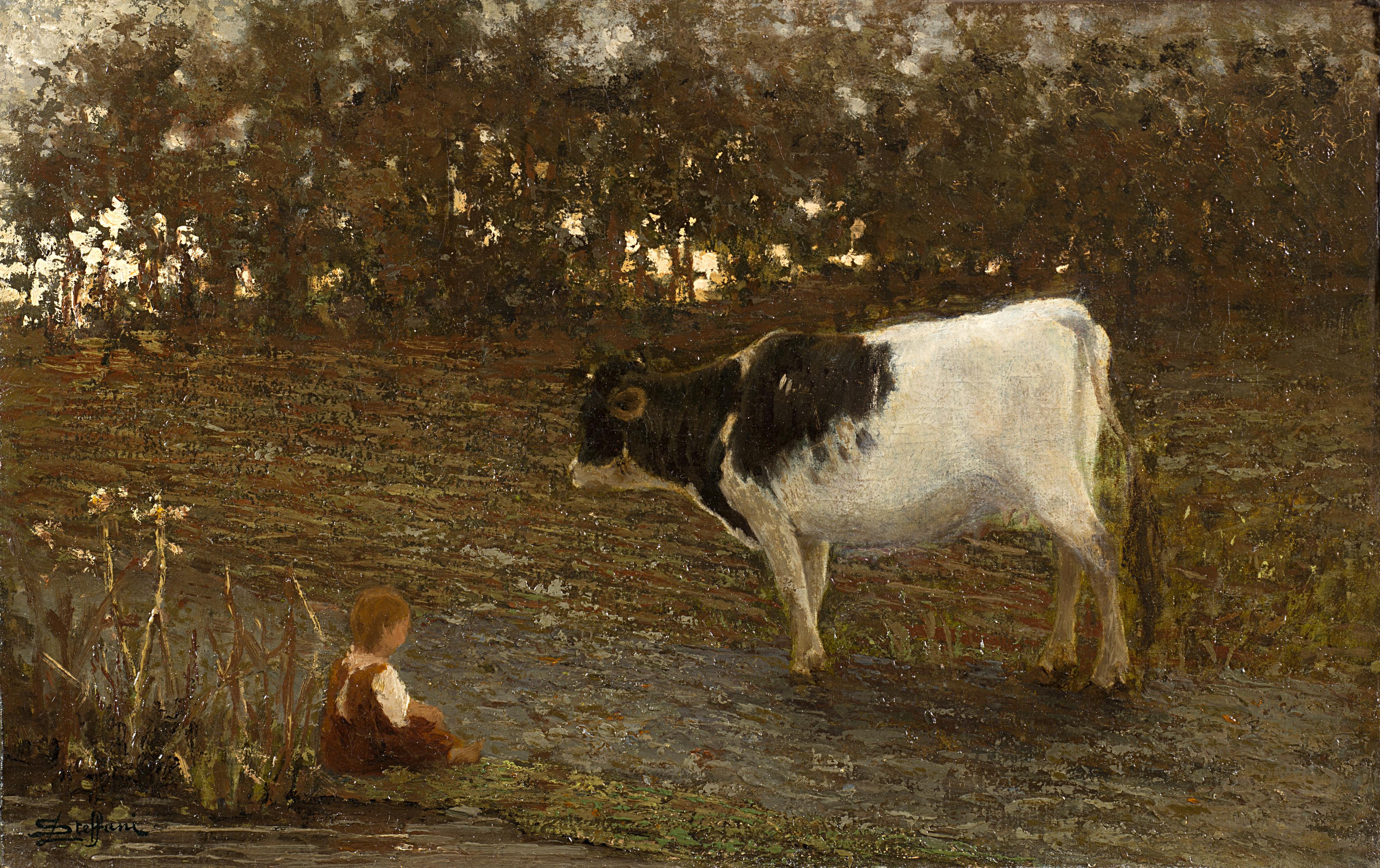 Luigi Steffani - Il bimbo e la mucca