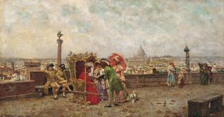 Luis Alvarez Catalá - Cardinal\'S Promenade At The Pincio, Rome