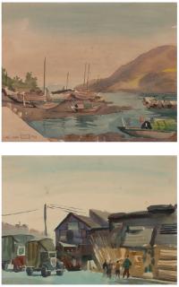 Luis Chan - Street Scene; & Shore