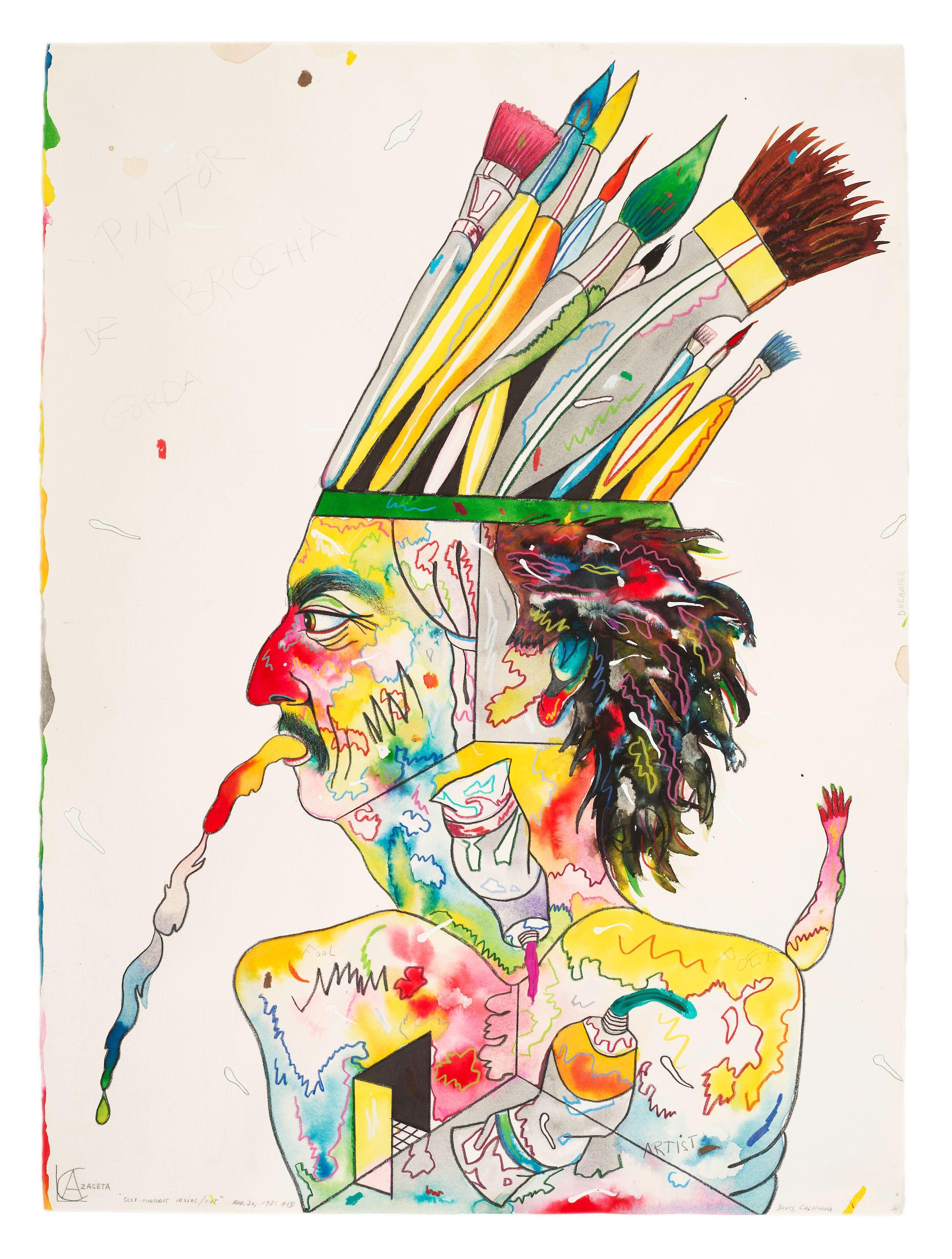 Luis Cruz Azaceta - Self-portrait Inside/Out