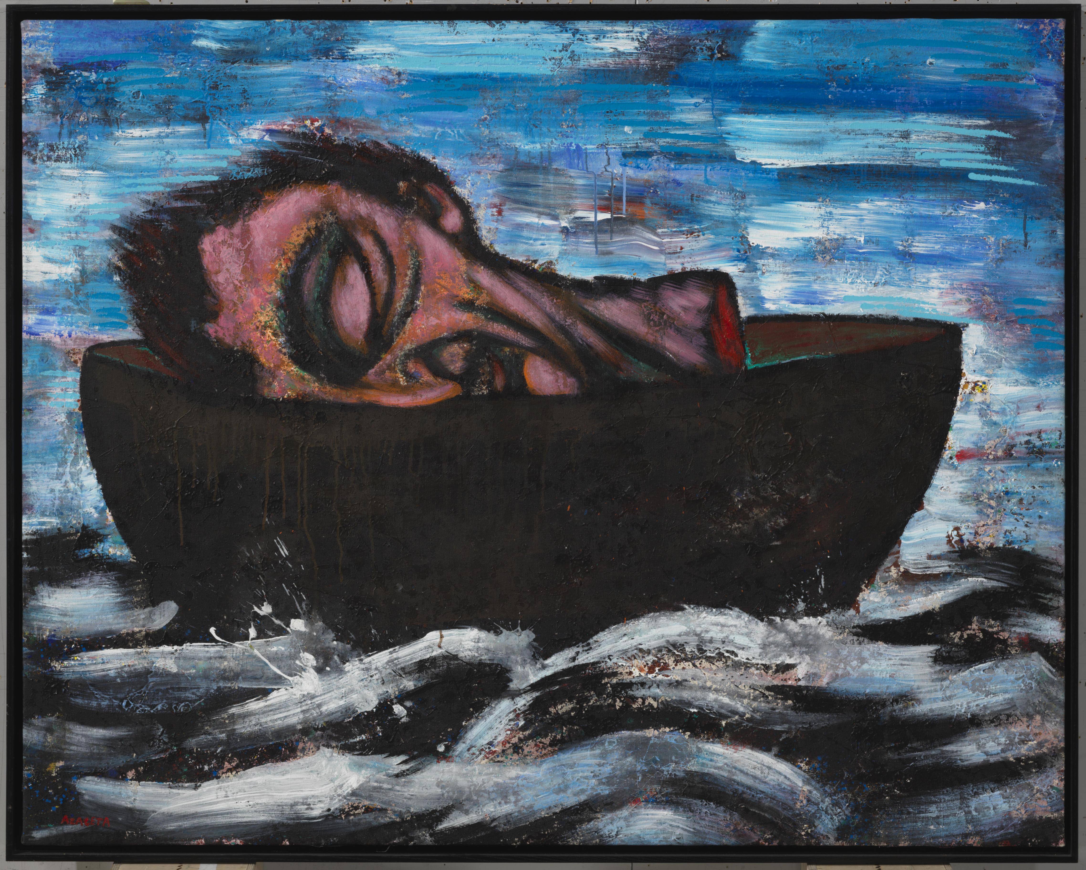 Luis Cruz Azaceta - The Crossing (Head in a Boat)