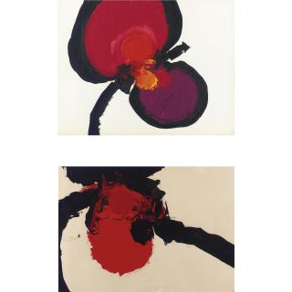 Luis Feito - Abstract Compositions: A Pair Of Paintings