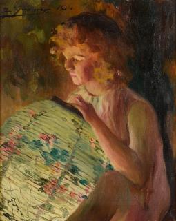 Luis Graner Y Arrufi - La Niña con farolillo (A Girl with a lantern)