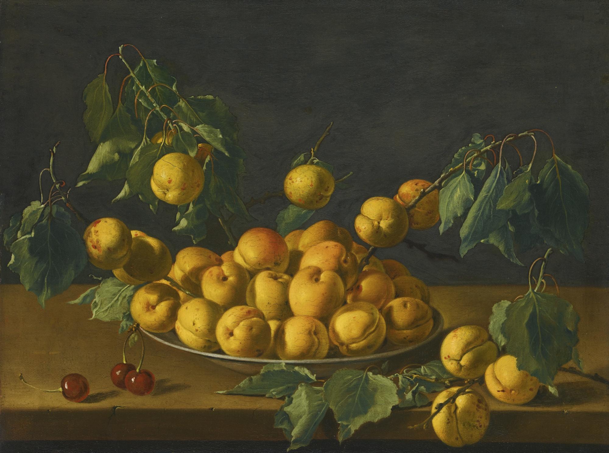 Luis Meléndez - Still Life With Apricots And Cherries