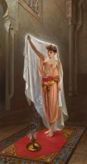 Luis Ricardo Falero - Spanish An Oriental Beauty