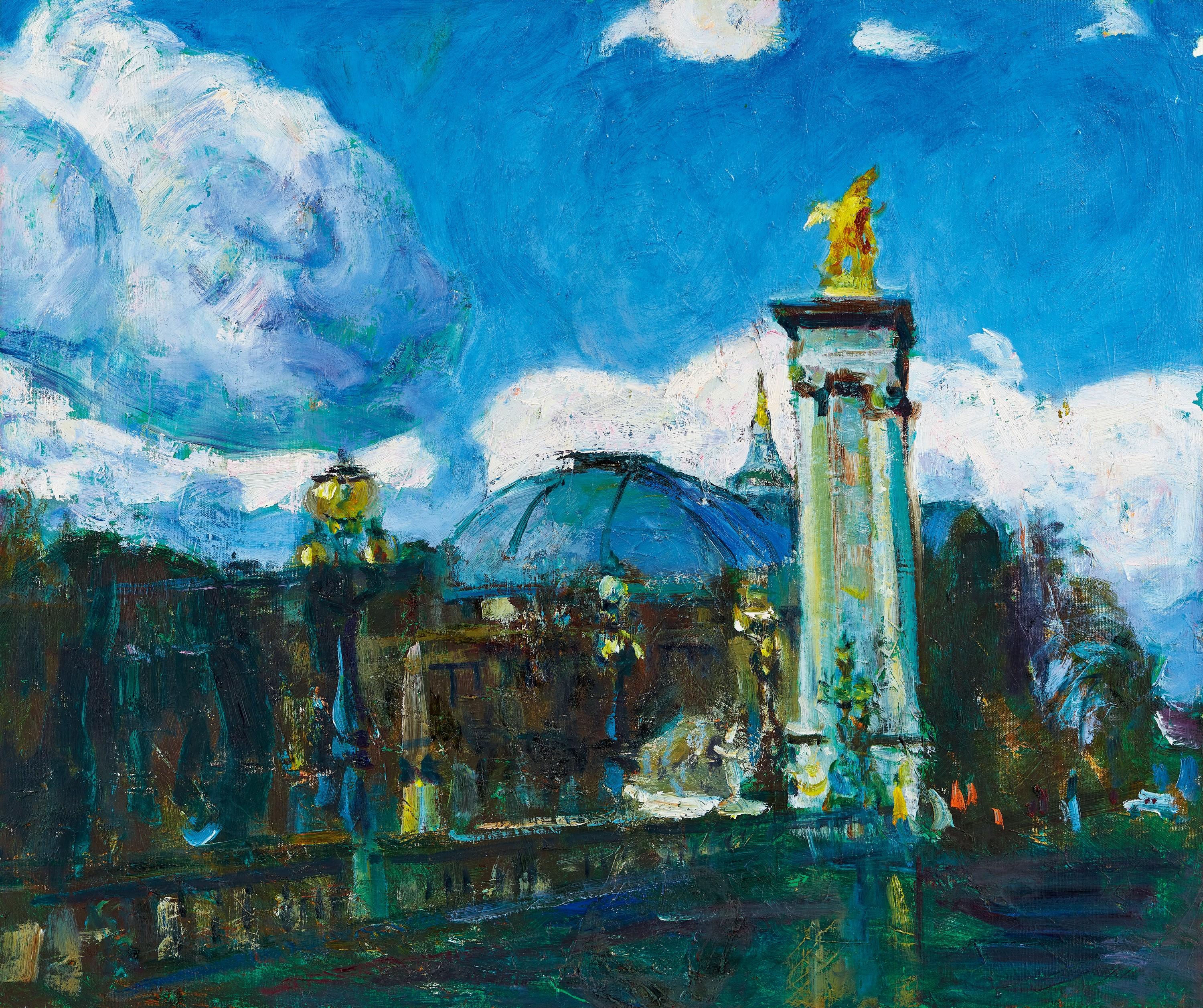 Luo Erchun - Grand Palais (Scenery Along The Seine)(Painted In 1996)